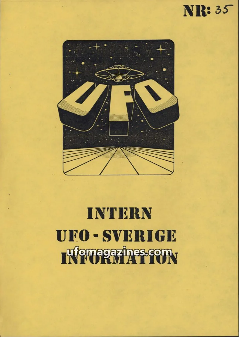 Cover of Intern UFO-Sverigeinformation (UFO-Sverige) issue 35: UFO - SVERIGE INFORMATION