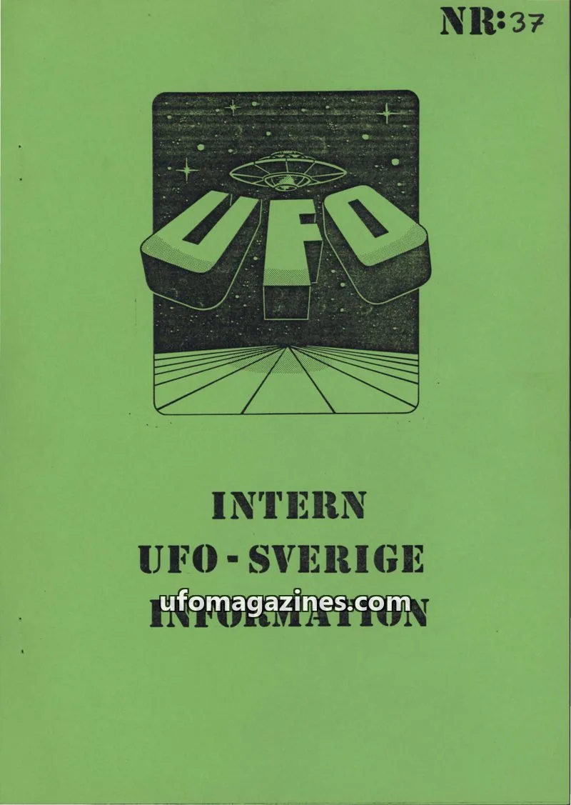 Cover of Intern UFO-Sverigeinformation (UFO-Sverige) issue 37: INTERN UFO - SVERIGE INFORMATION