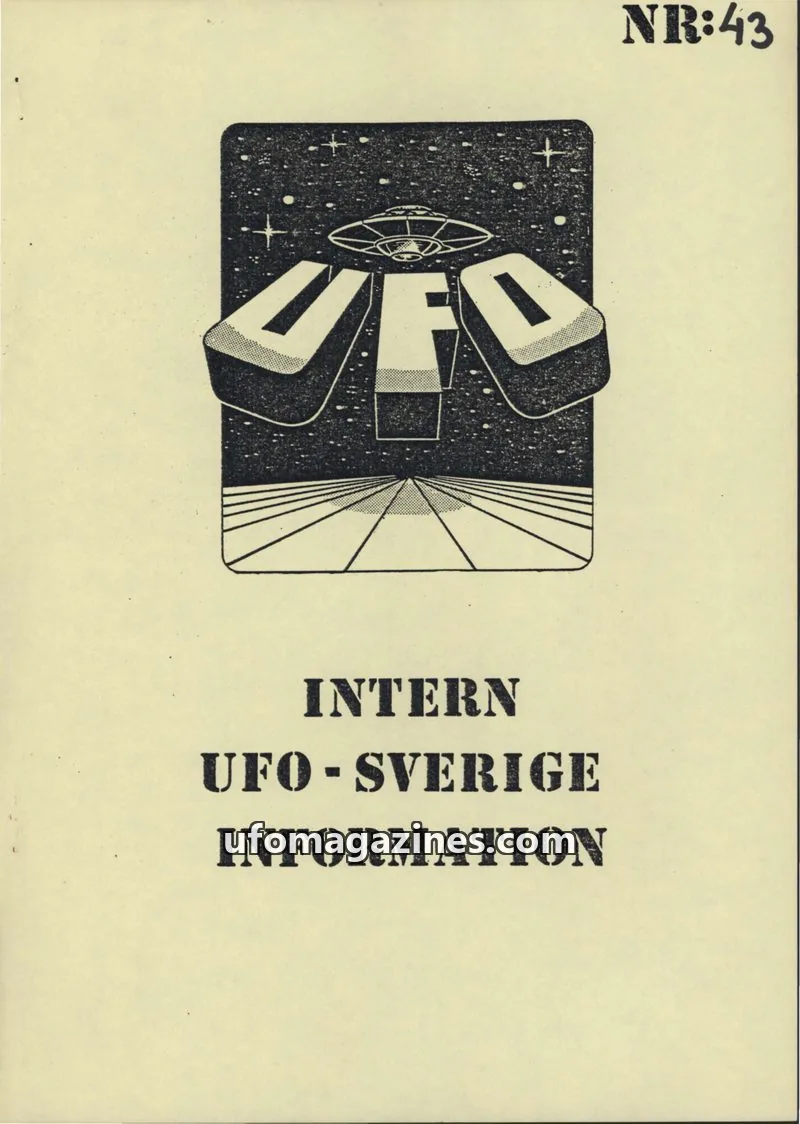 Cover of Intern UFO-Sverigeinformation (UFO-Sverige) issue 43: INTERN UFO - SVERIGE INFORMATION