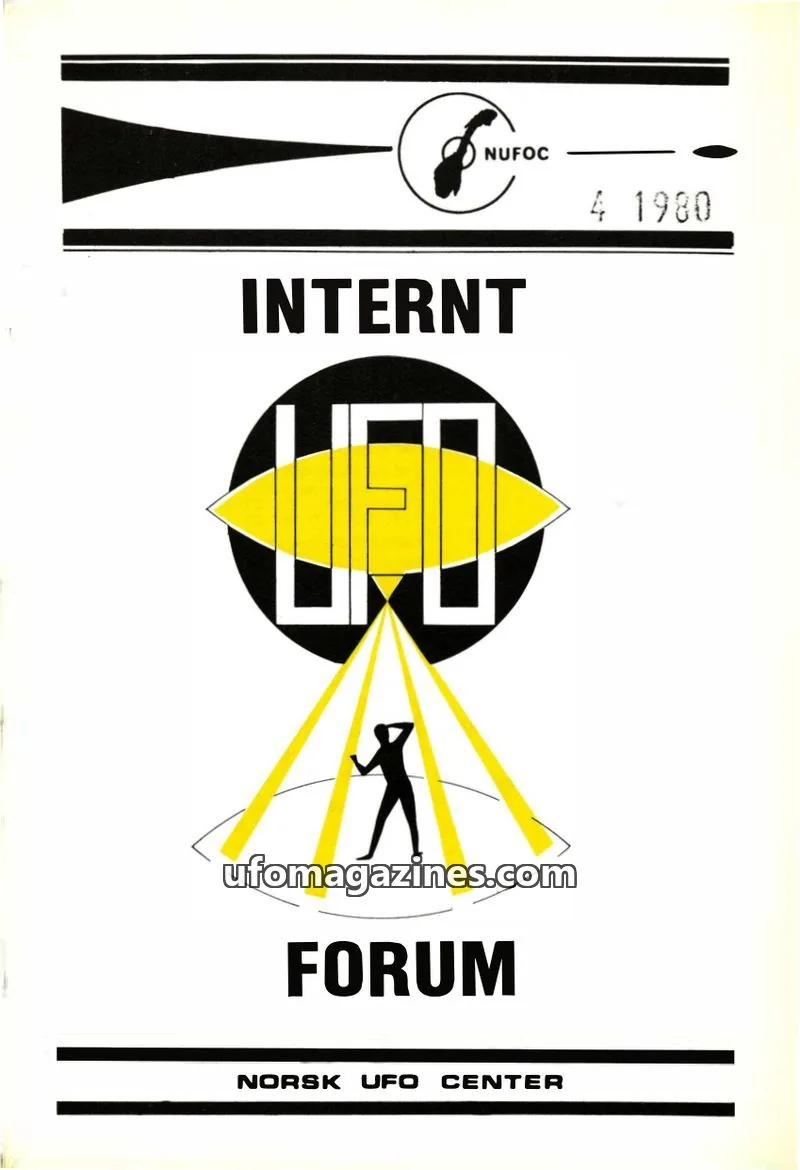 Cover of Internt UFO Forum issue 4 1980: INTERNT UFO FORUM