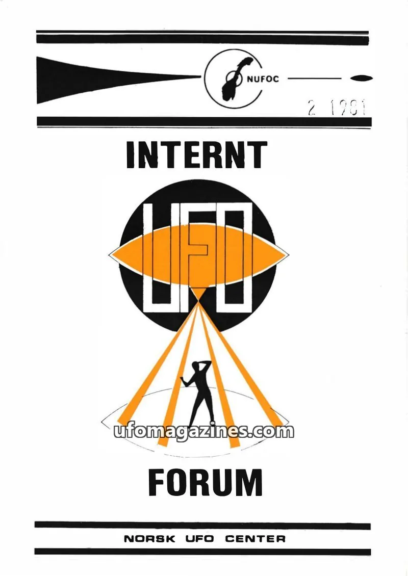 Cover of Internt UFO Forum issue 2: INTERNT UFO FORUM
