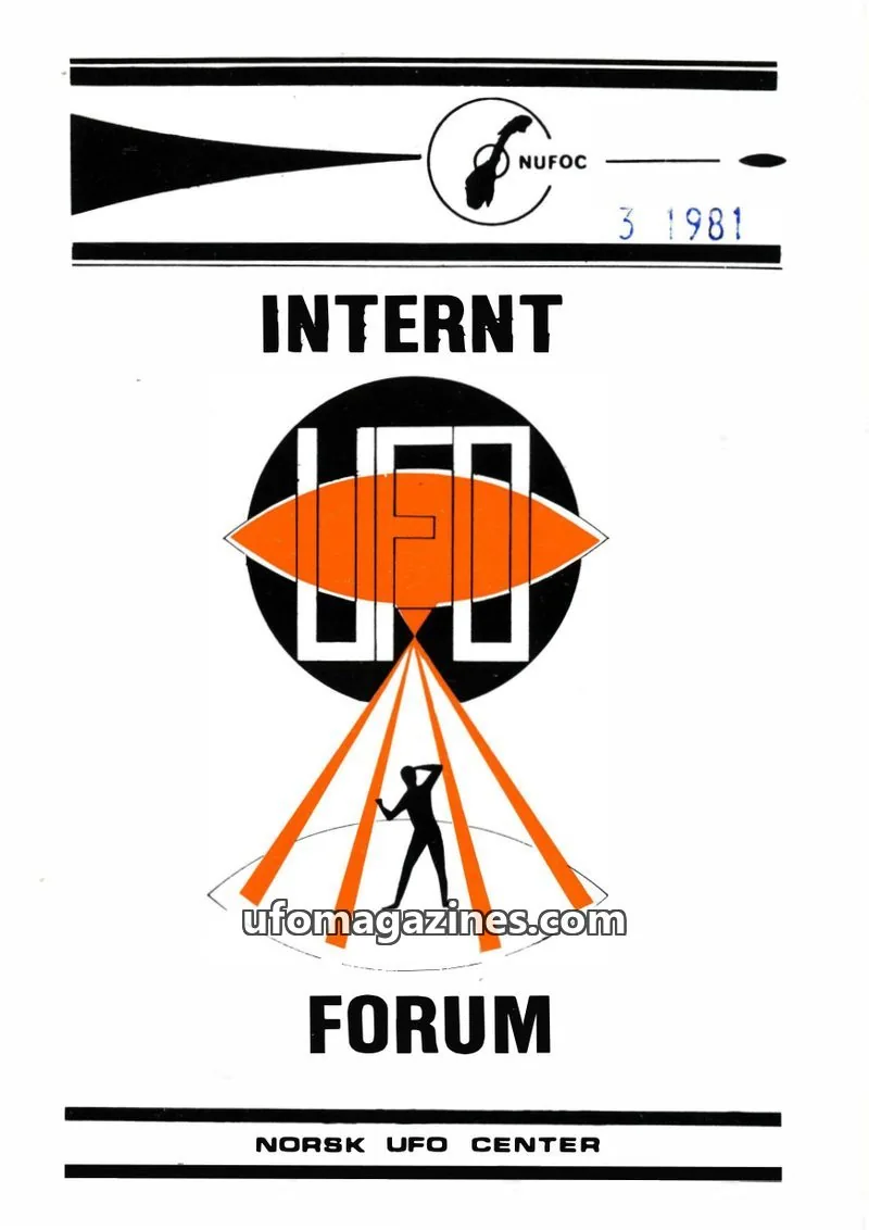 Cover of Internt UFO Forum issue 3: INTERNT UFO FORUM