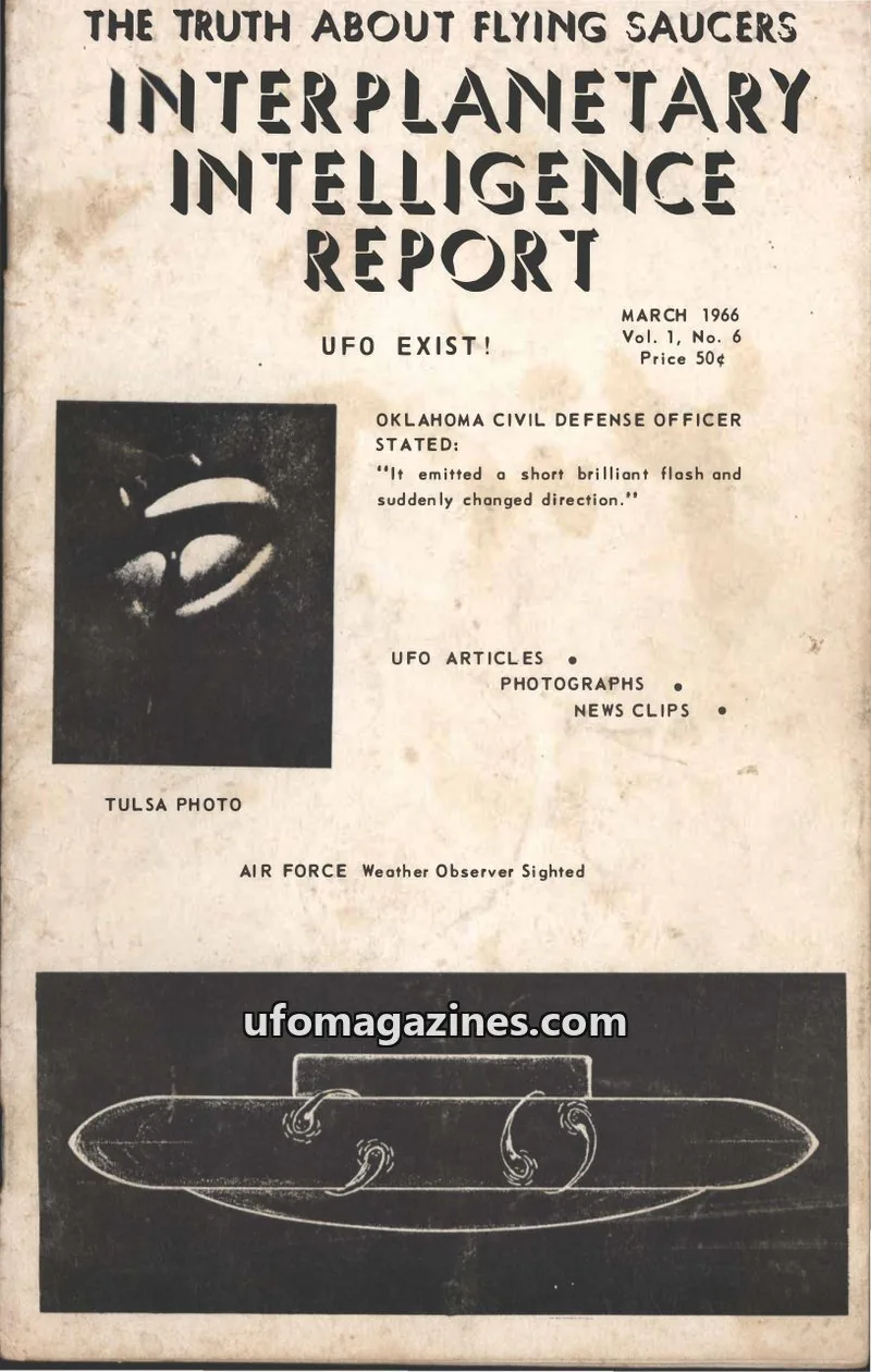 Cover of IIOUFO issue No. 6: INTERPLANETARY INTELLIGENCE REPORT