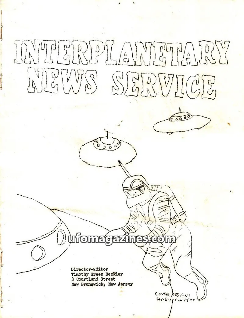 Cover of Interplanetary News Service (Timothy Green Beckley) issue 5: INTERPLANETARY NEWS SERVICE