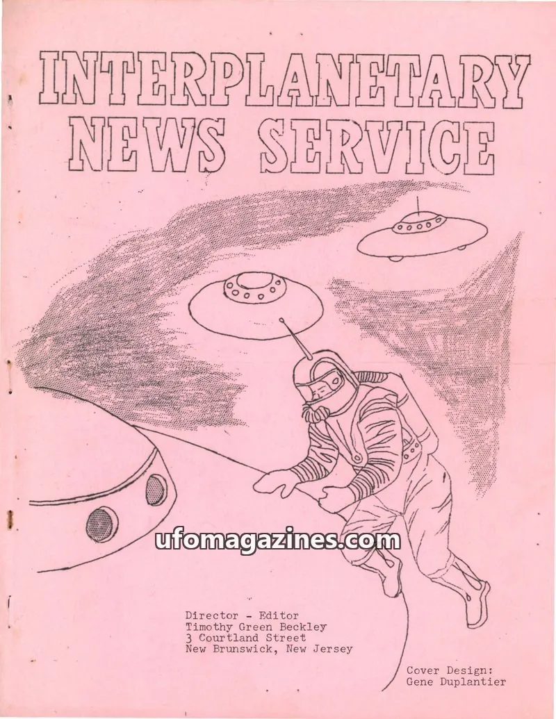 Cover of Interplanetary News Service issue Vol. 2 No.1: INTERPLANETARY NEWS SERVICE