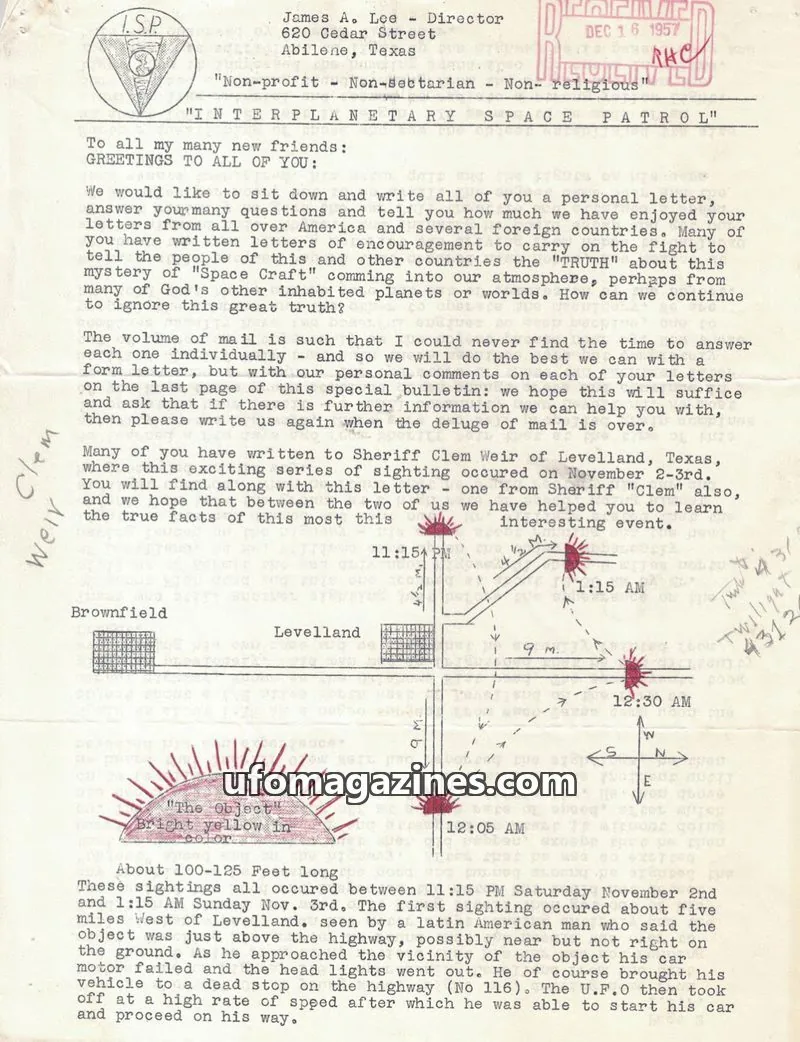 Cover of Interplanetary Space Patrol (James Lee) issue Special Bulletin: INTERPLANETARY SPACE PATROL