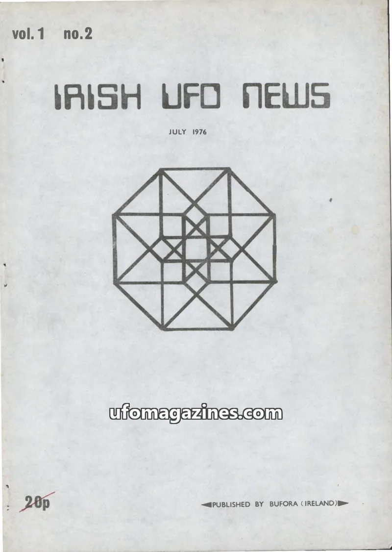 Cover of Irish UFO News issue 2: IRISH UFO NEWS