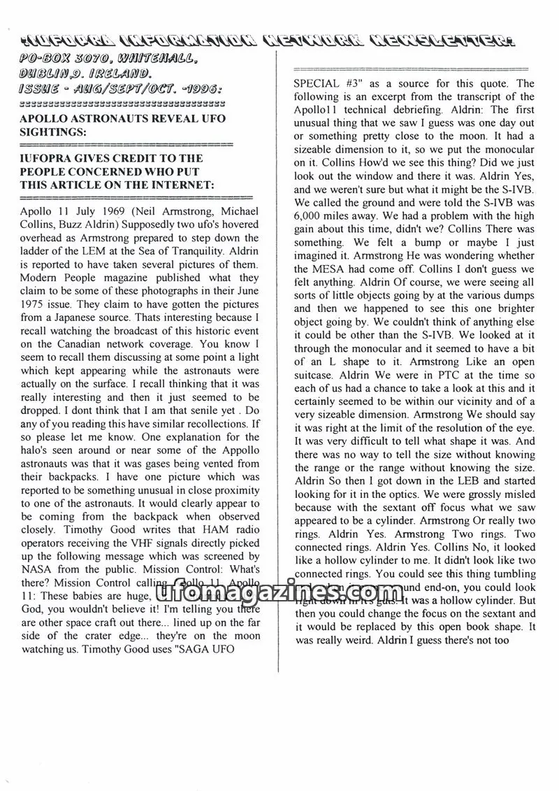Cover of SOUFOURA INFORMATION NETWORK issue AUG/SEPT/OCT. -1996: SOUFOURA INFORMATION NETWORK NEWSLETTER