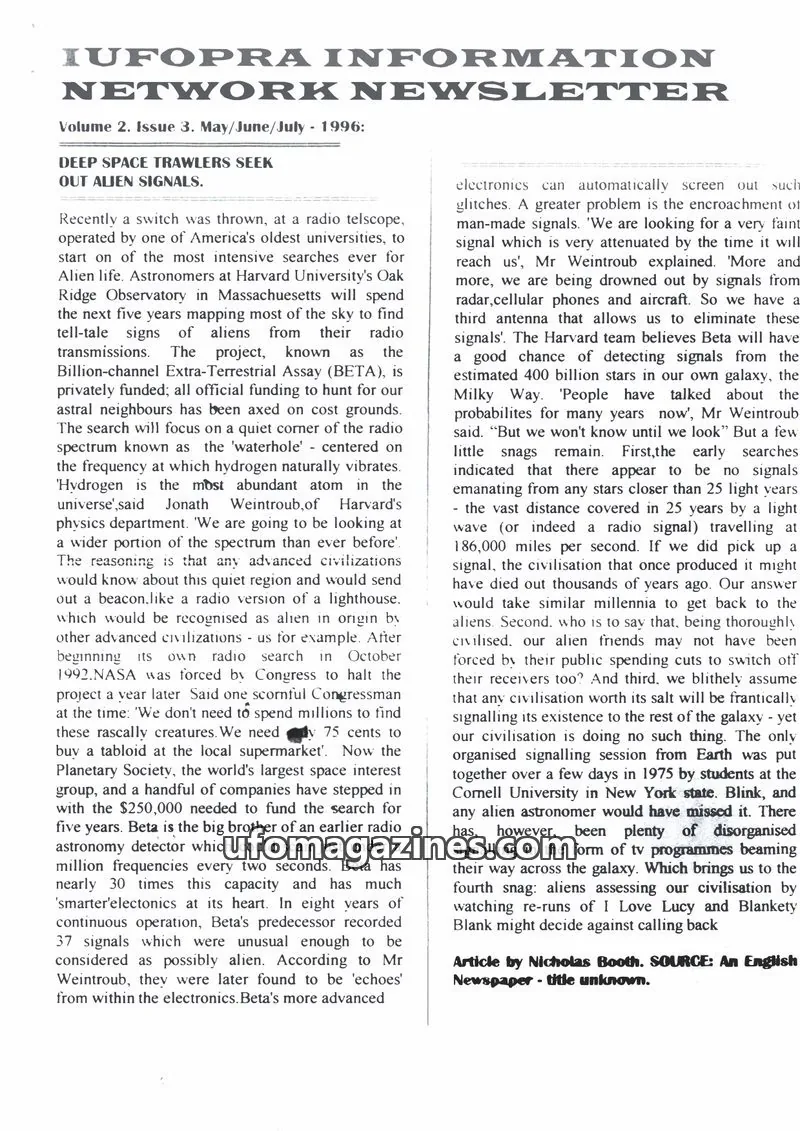 Cover of IUFOPRA INFORMATION NETWORK issue 3: IUFOPRA INFORMATION NETWORK NEWSLETTER