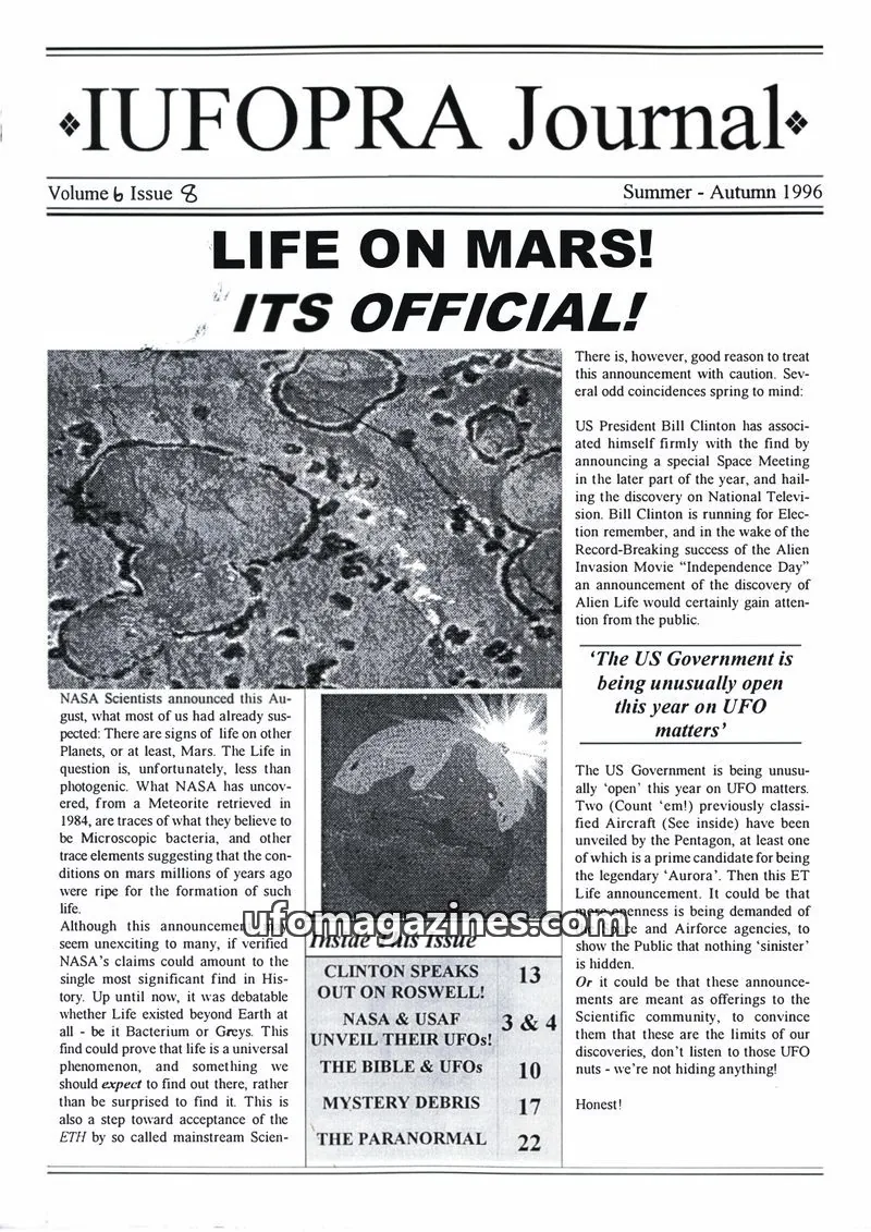 Cover of IUFOPRA issue Volume 6 Issue 8: IUFOPRA Journal