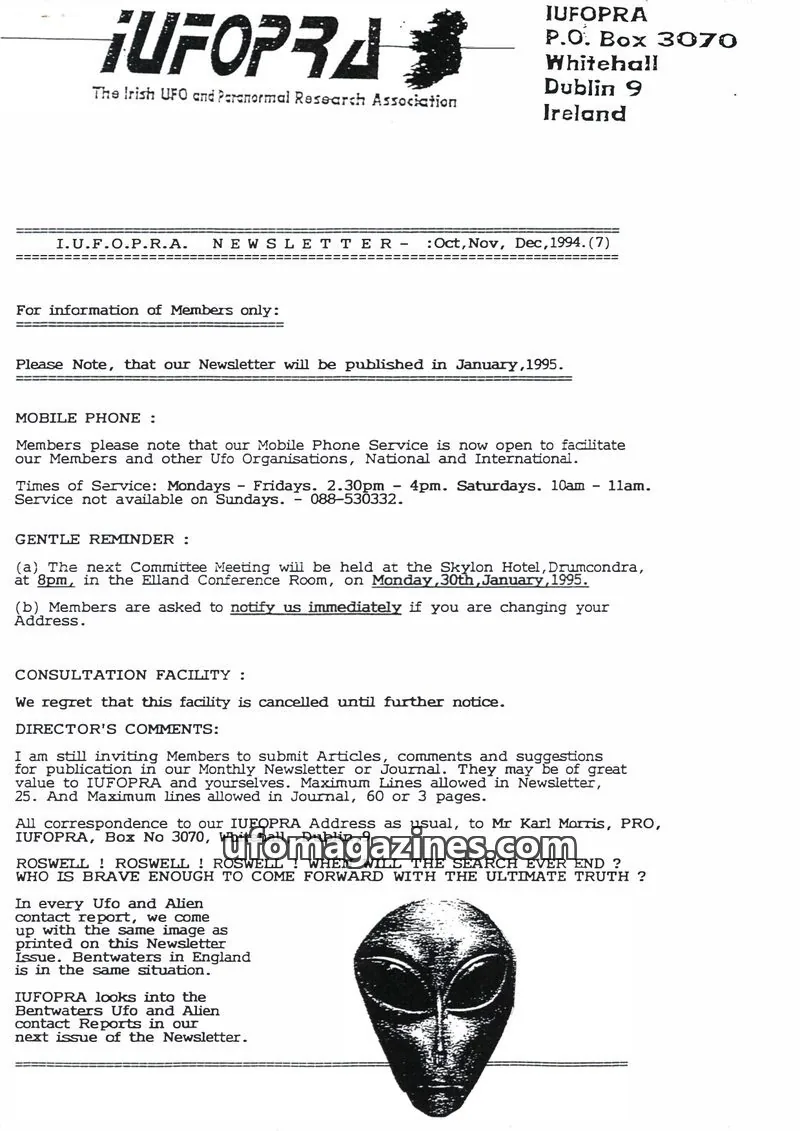 Cover of IUFOPRA issue 7: IUFOPRA NEWSLETTER