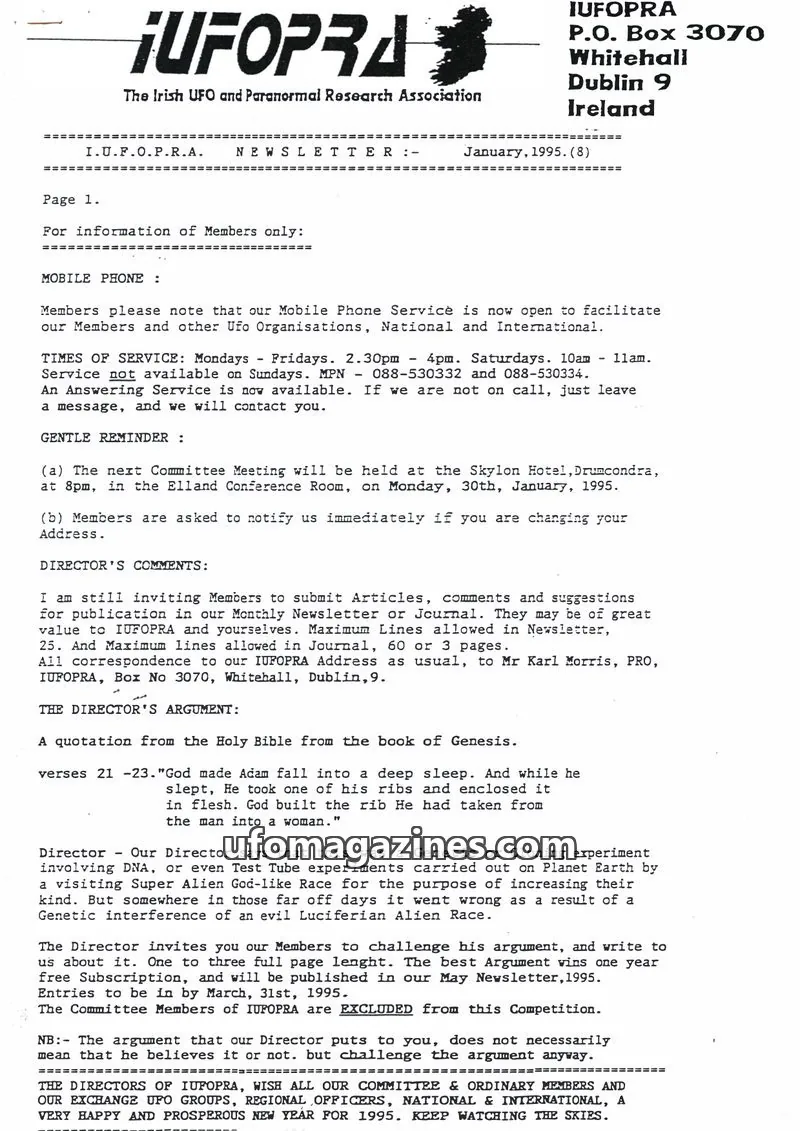 Cover of IUFOPRA issue (8): IUFOPRA NEWSLETTER