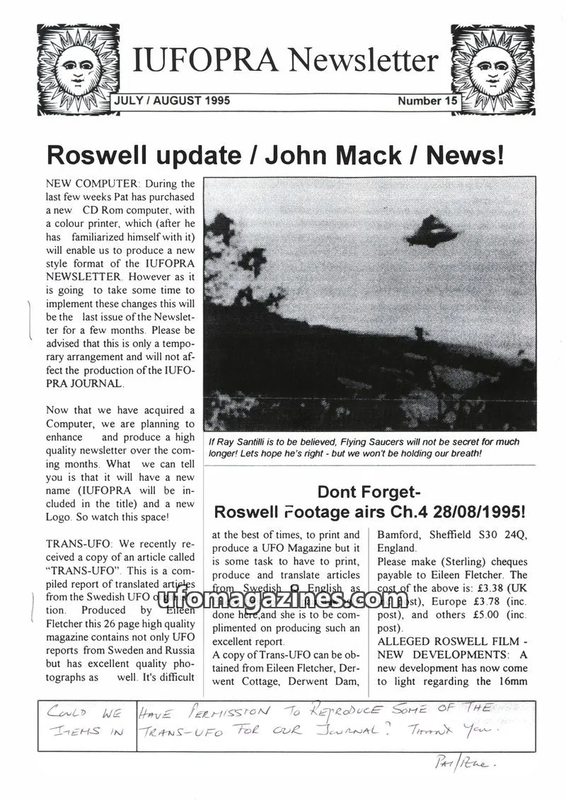 Cover of IUFOPRA issue 15: IUFOPRA Newsletter