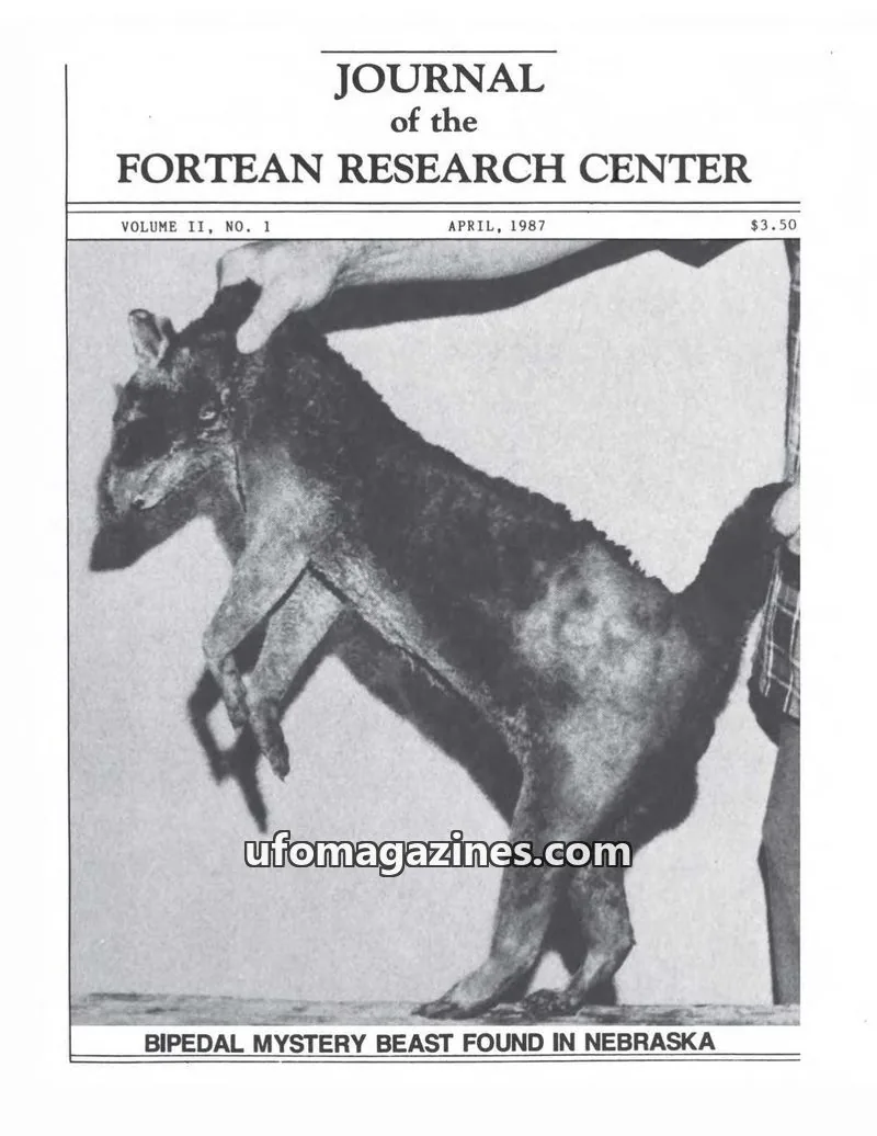 Cover of Journal of the Fortean Research Center (Ray Boeche) issue VOLUME II, NO. 1: JOURNAL of the FORTEAN RESEARCH CENTER