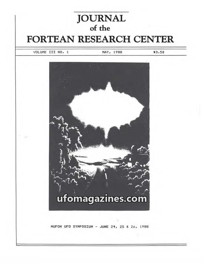 Cover of Journal of the Fortean Research Center (Ray Boeche) issue 1: JOURNAL of the FORTEAN RESEARCH CENTER