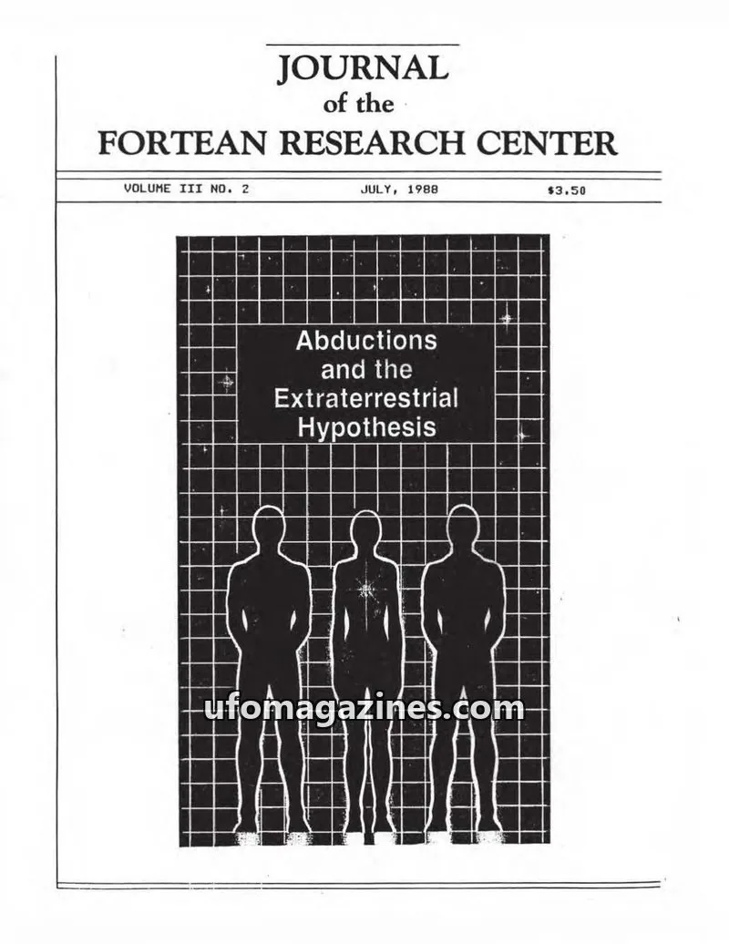Cover of Journal of the Fortean Research Center (Ray Boeche) issue VOLUME III NO. 2: JOURNAL of the FORTEAN RESEARCH CENTER