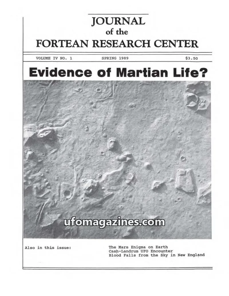 Cover of Journal of the Fortean Research Center (Ray Boeche) issue 1: JOURNAL of the FORTEAN RESEARCH CENTER