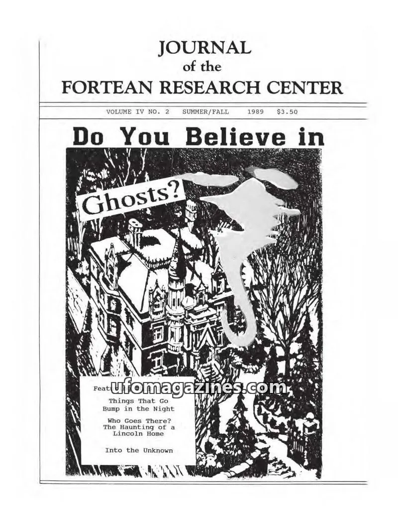 Cover of Journal of the Fortean Research Center (Ray Boeche) issue VOLUME IV NO. 2: JOURNAL of the FORTEAN RESEARCH CENTER
