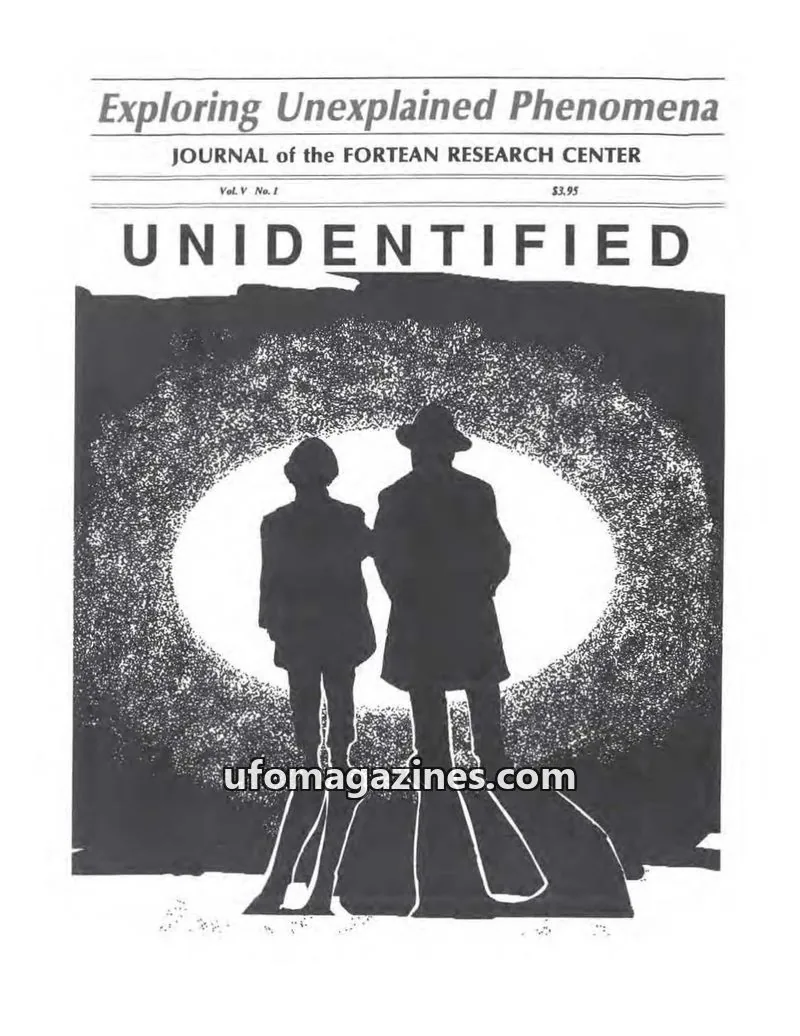 Cover of Journal of the Fortean Research Center (Ray Boeche) issue Vol. V No. 1: UNIDENTIFIED