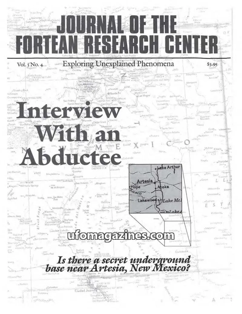 Cover of Journal of the Fortean Research Center (Ray Boeche) issue Vol. 5 No. 4: JOURNAL OF THE FORTEAN RESEARCH CENTER