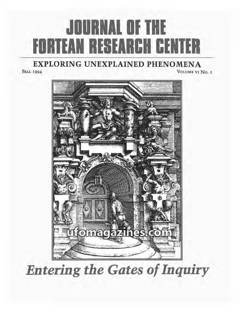 Cover of Journal of the Fortean Research Center (Ray Boeche) issue VI NO. I: JOURNAL OF THE FORTEAN RESEARCH CENTER