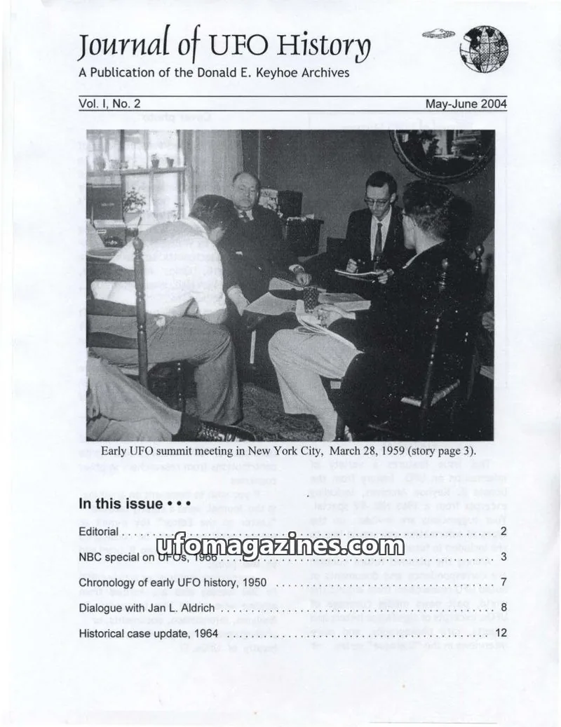 Cover of Journal of UFO History (Richard Hall) issue Vol. I, No. 2: Journal of UFO History