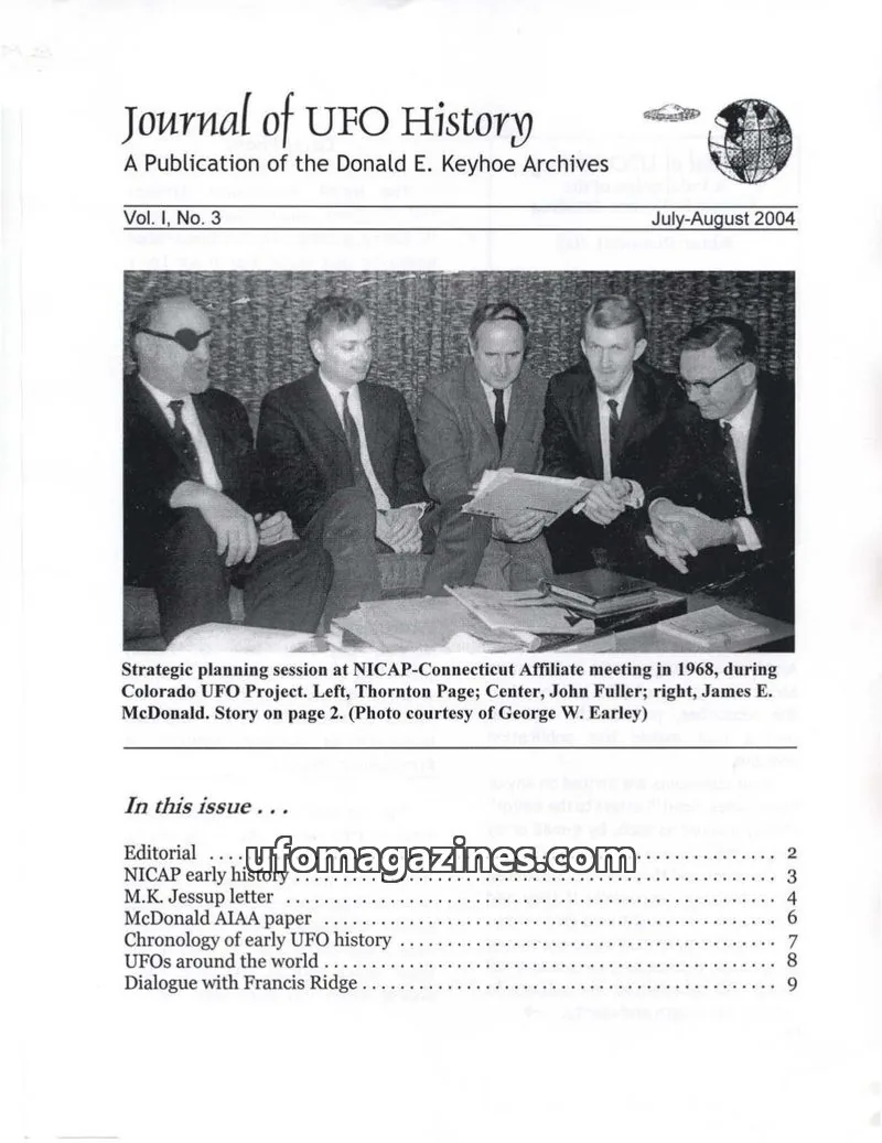 Cover of Journal of UFO History (Richard Hall) issue No. 3: Journal of UFO History