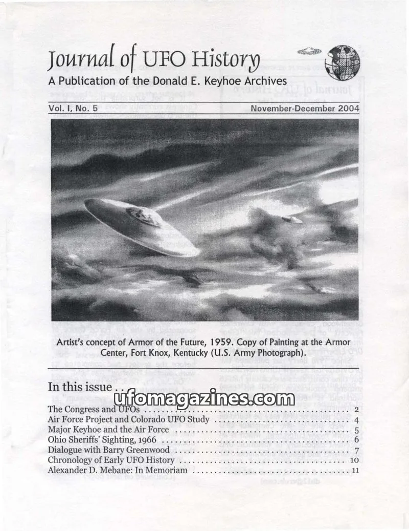 Cover of Journal of UFO History (Richard Hall) issue No. 5: Journal of UFO History