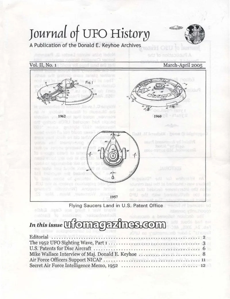 Cover of Journal of UFO History (Richard Hall) issue Vol. II, No. 1: Journal of UFO History