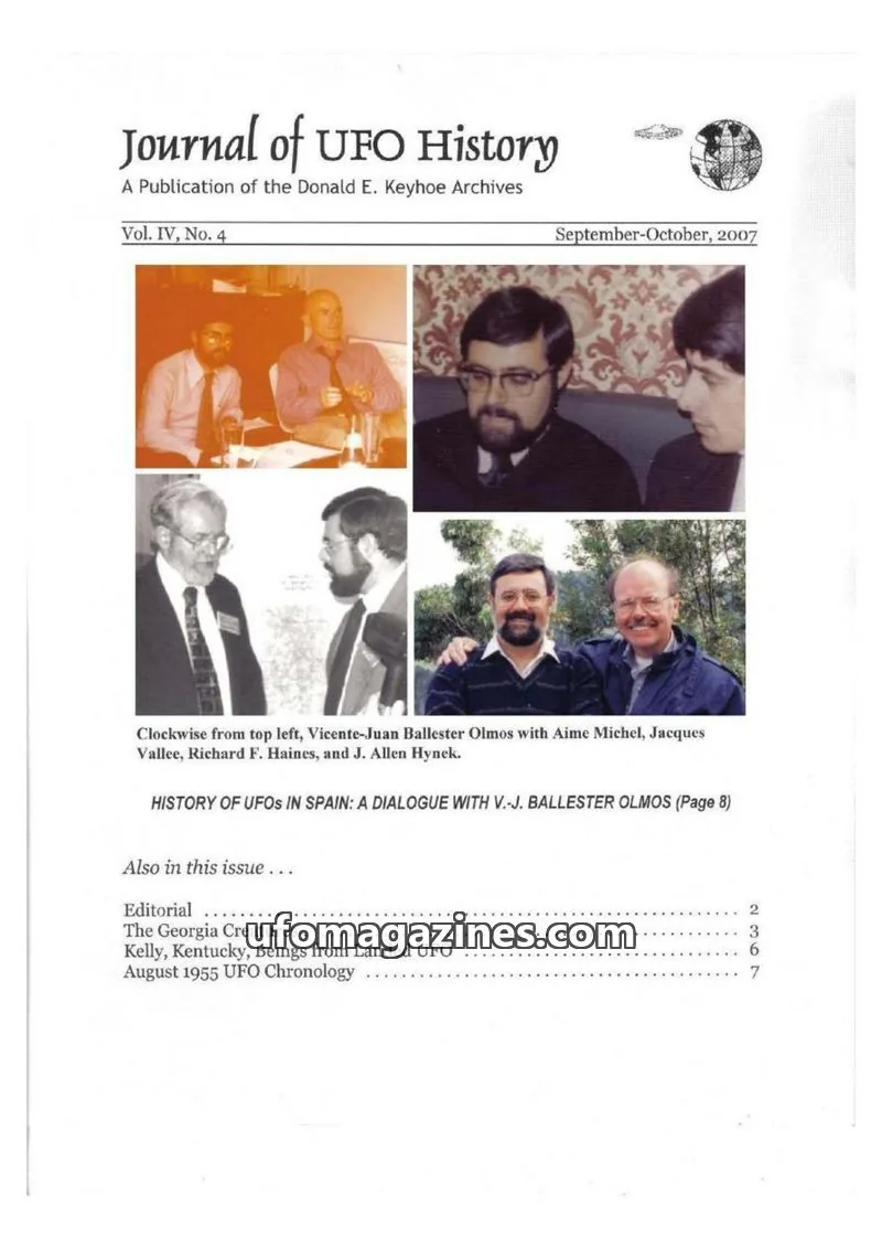 Cover of Journal of UFO History (Richard Hall) issue No. 4: Journal of UFO History