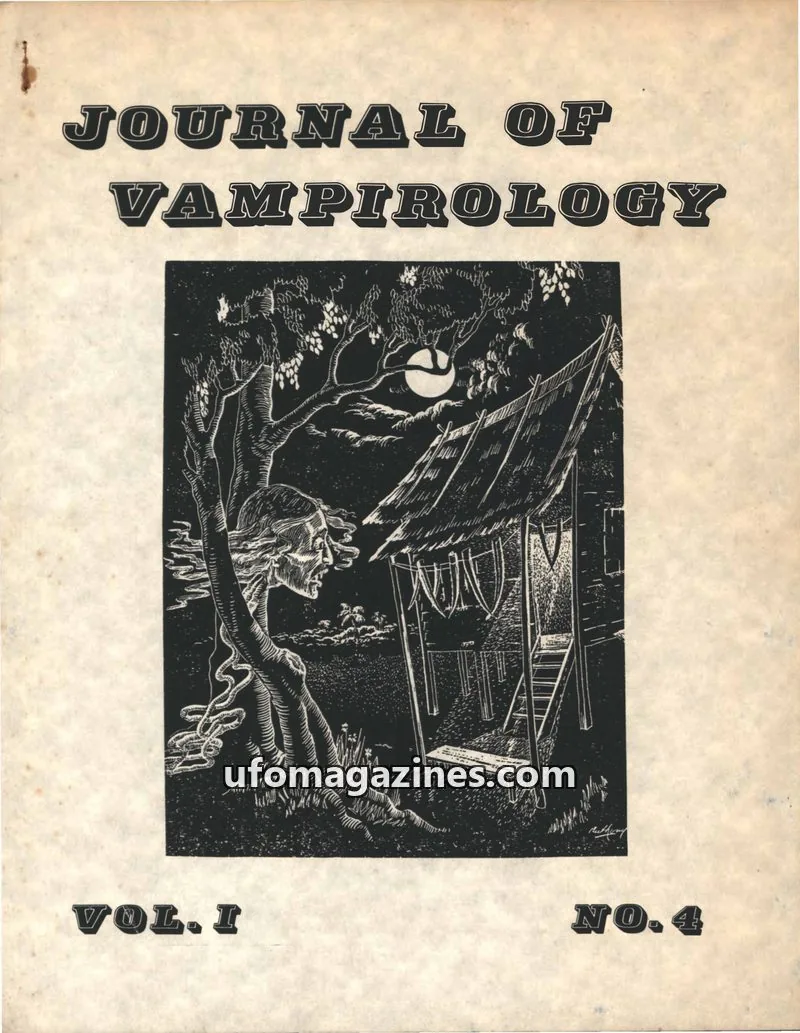 Cover of Journal of Vampirology (John Vellutini) issue 4: JOURNAL OF VAMPIROLOGY