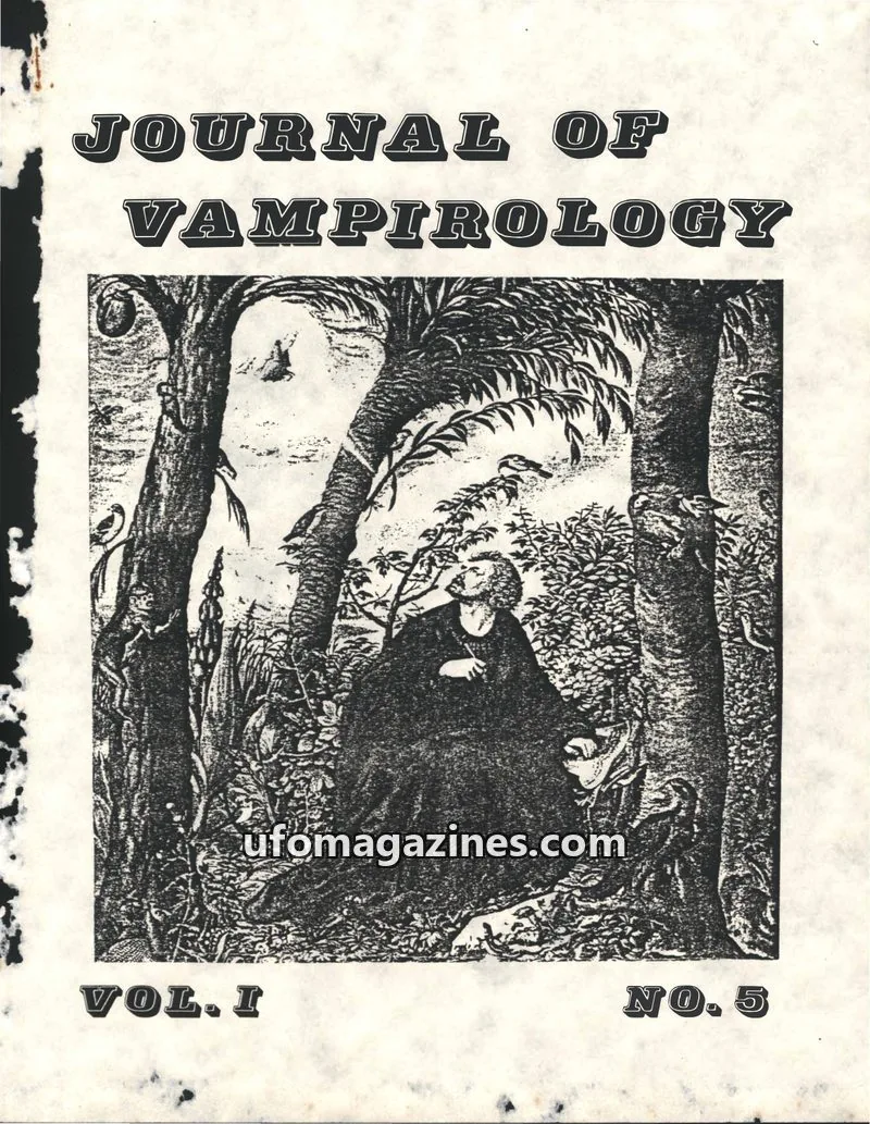 Cover of Journal of Vampirology (John Vellutini) issue 5: JOURNAL OF VAMPIROLOGY