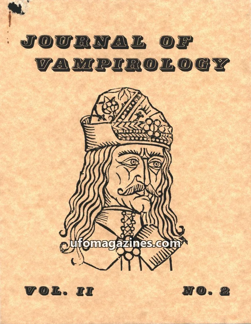 Cover of Journal of Vampirology (John Vellutini) issue NO. 2: JOURNAL OF VAMPIROLOGY