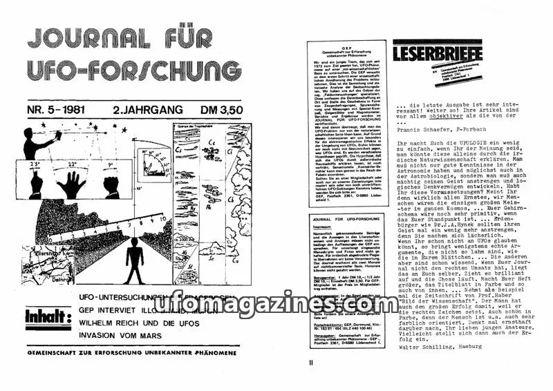 Cover of JUFOF (GEP) issue 5-1981: JOURNAL FÜR UFO-FORSCHUNG