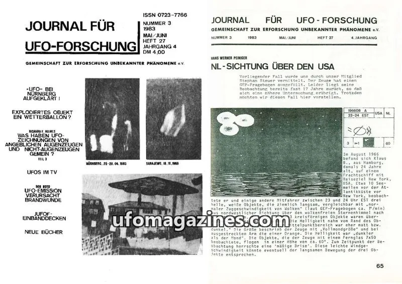 Cover of JUFOF (GEP) issue 3: JOURNAL FÜR UFO-FORSCHUNG