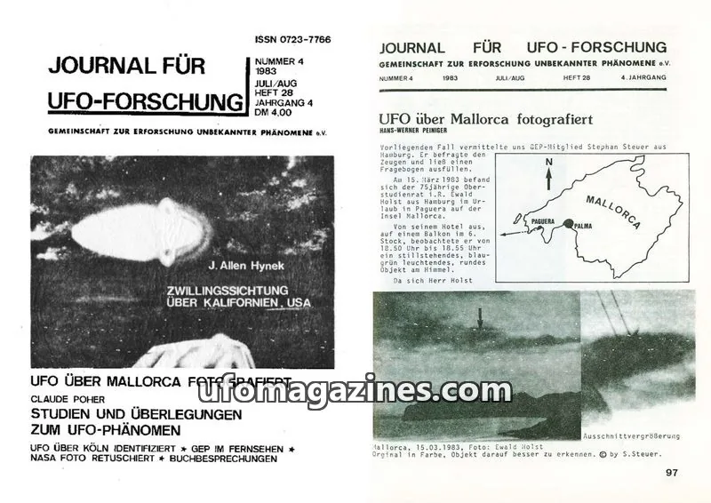 Cover of JUFOF (GEP) issue 4: JOURNAL FÜR UFO-FORSCHUNG