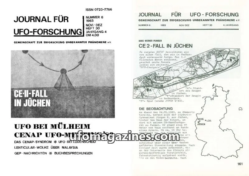 Cover of JUFOF (GEP) issue NUMMER 6, HEFT 30: JOURNAL FÜR UFO-FORSCHUNG