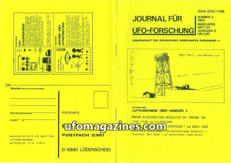 Cover of JUFOF (GEP) issue 32: JOURNAL FÜR UFO-FORSCHUNG