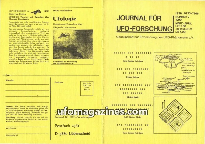 Cover of JUFOF (GEP) issue NUMMER 2: JOURNAL FÜR UFO-FORSCHUNG