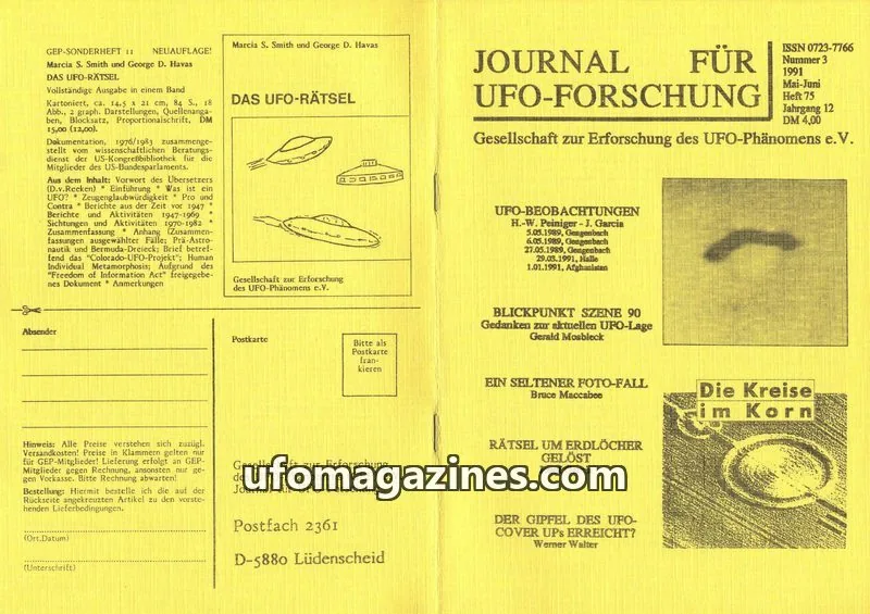 Cover of JUFOF (GEP) issue 3: JOURNAL FÜR UFO-FORSCHUNG