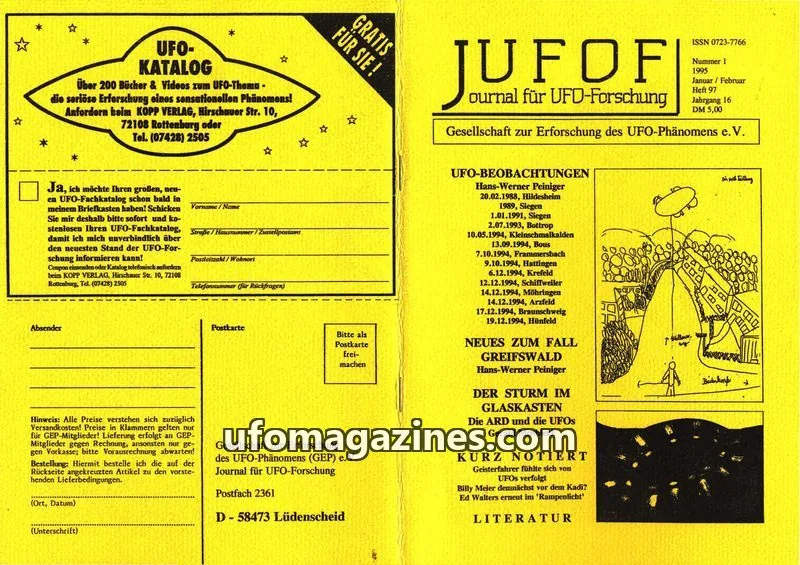 Cover of JUFOF (GEP) issue 1/95: JUFOF