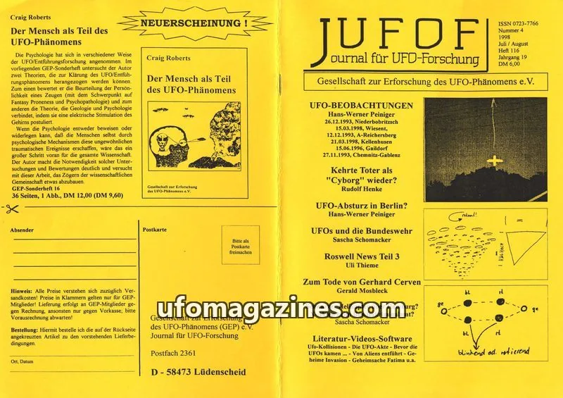 Cover of JUFOF (GEP) issue 118: Journal für UFO-Forschung