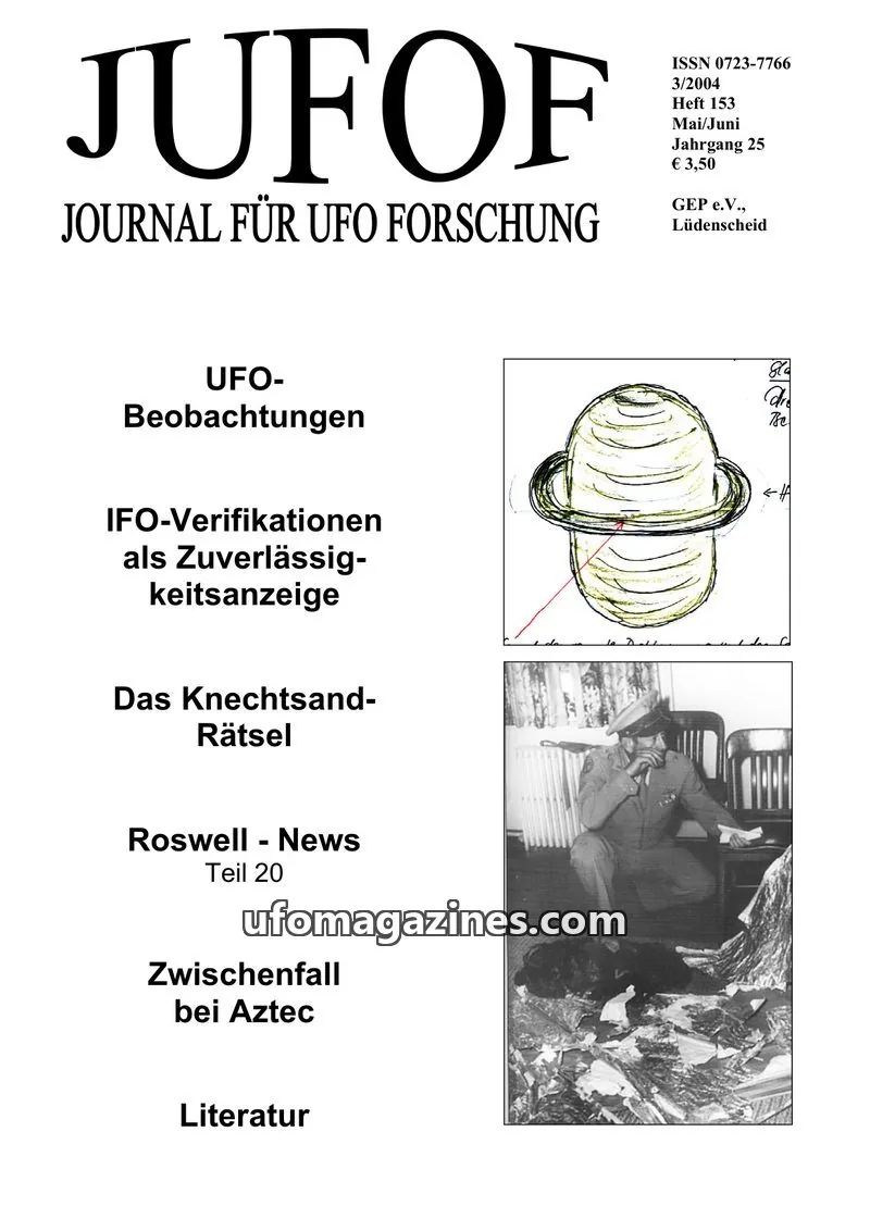 Cover of JUFOF (GEP) issue 153: JUFOF JOURNAL FÜR UFO FORSCHUNG
