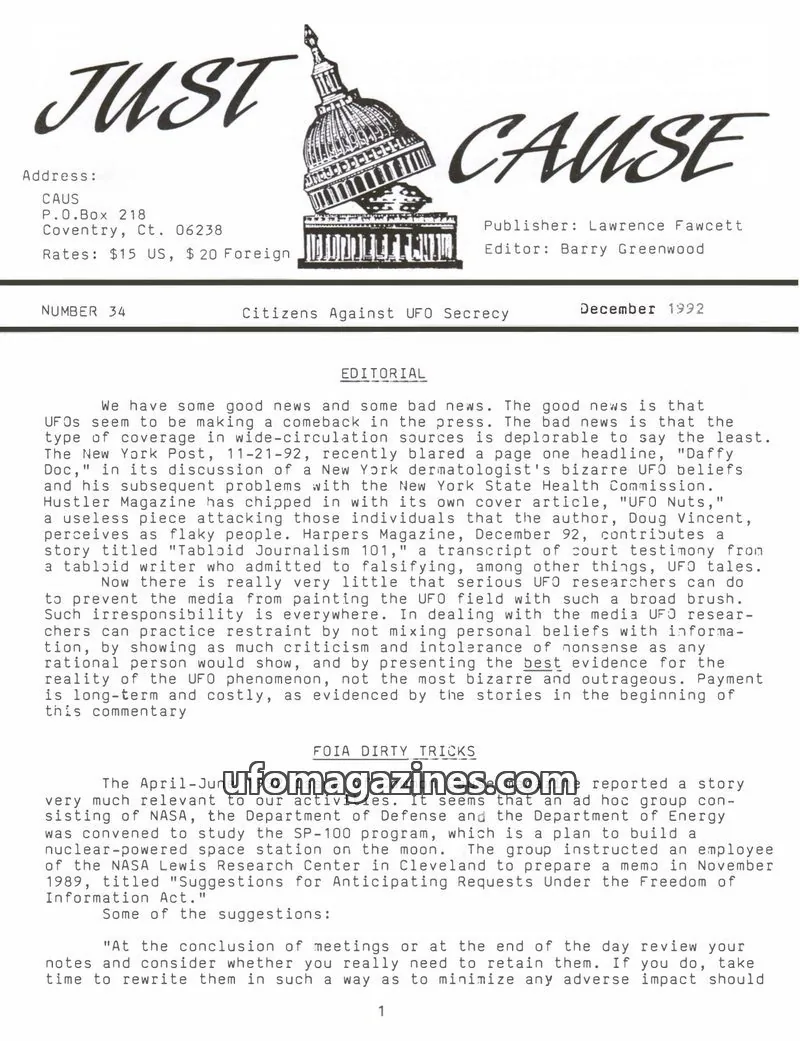 Cover of Just Cause - New Series issue 34: JUST CAUSE