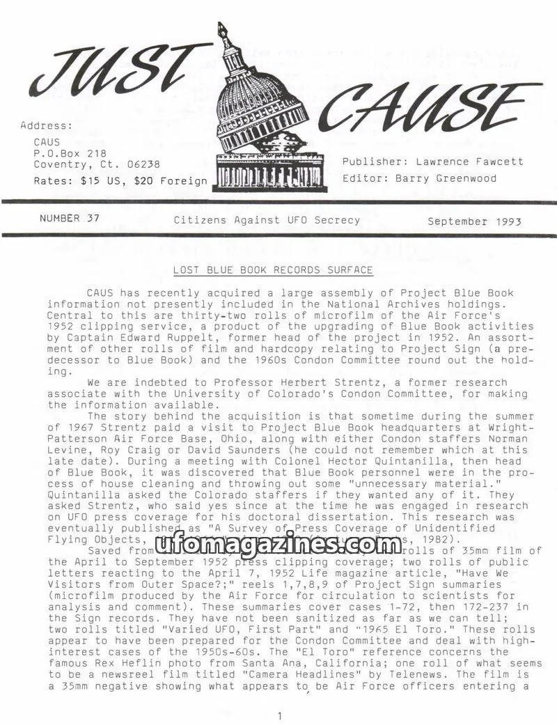 Cover of CAUS issue 37: JUST CAUSE