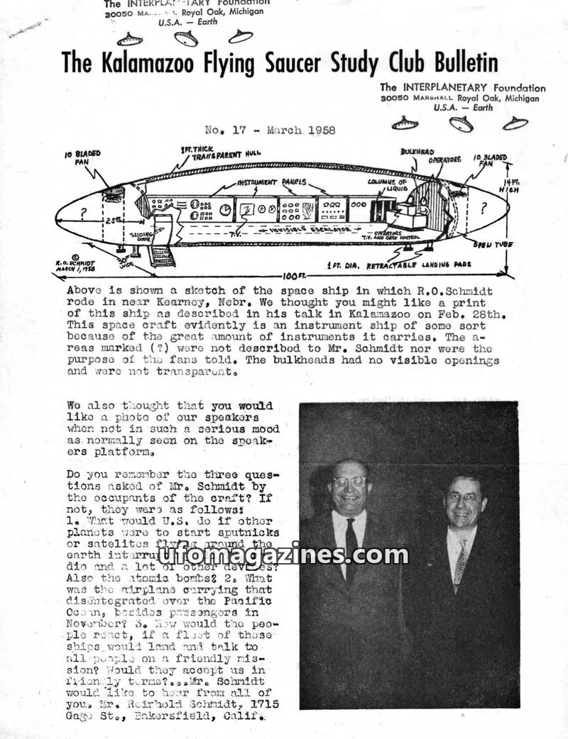 Cover of The Interplanetary Foundation issue No. 17: The Kalamazoo Flying Saucer Study Club Bulletin