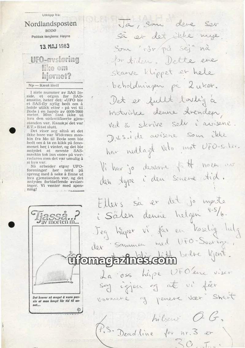 Cover of Klipprunden (Odd-Gunnar Roed) issue 13. MAJ 1983: Nordlandsposten