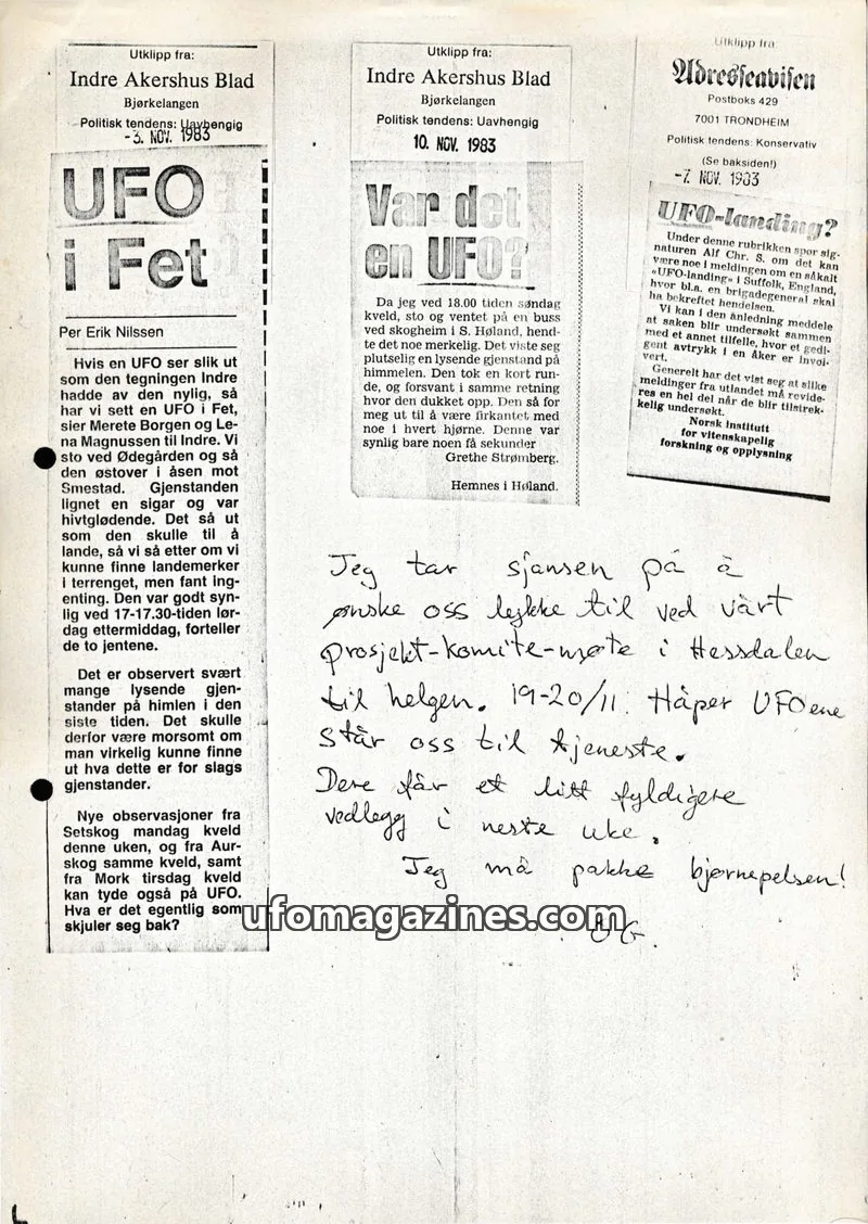 Cover of Klipprunden (Odd-Gunnar Roed) issue 3. NOV. 1983: Indre Akershus Blad