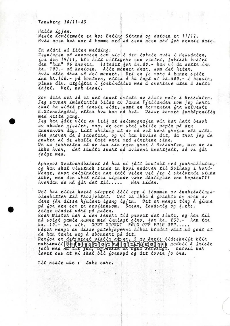 Cover of Klipprunden (Odd-Gunnar Roed) issue 30/11-83: Arbeiderbladet