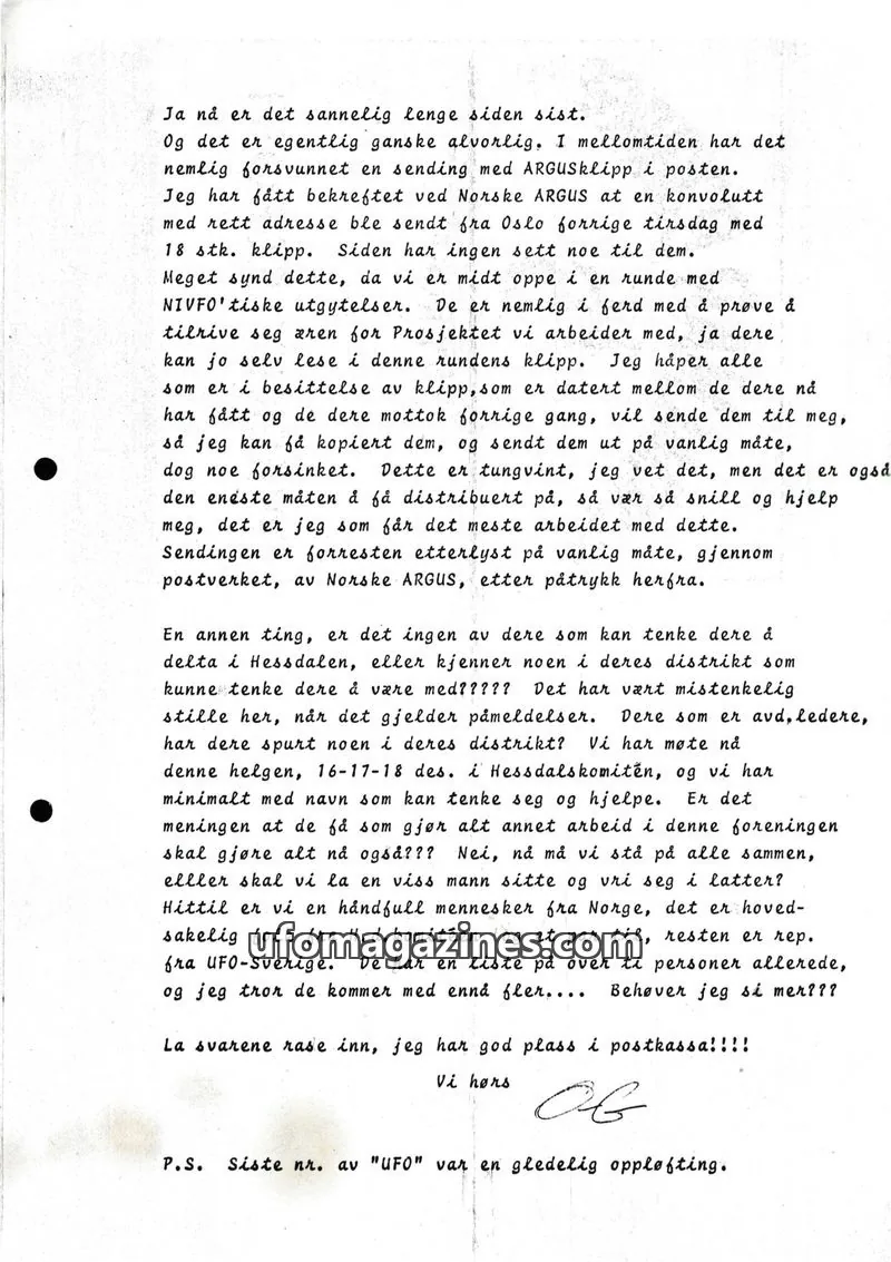 Cover of Klipprunden (Odd-Gunnar Roed) issue 1983-12: UFO-Nytt